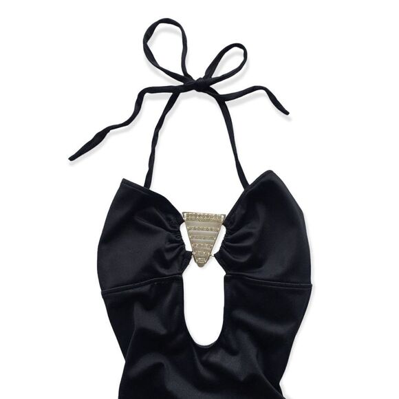 🔃Luxury Sexy Exotic Glamorous Black Evening Dress Gown - Picture 5 of 9